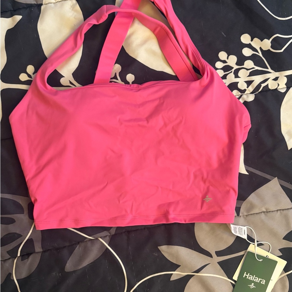 HALARA hot pink crop top